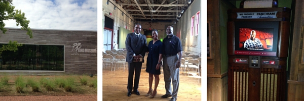 David Bickham, Kim Merchant with the MS Center for Justice and Robert Terrell the Director of Operations at the BB King Museum